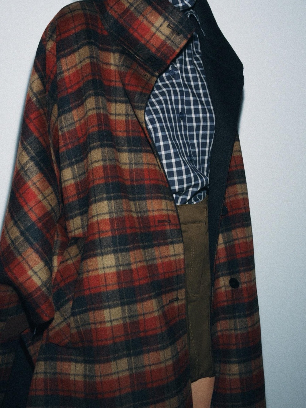 Zara Rust Plaid Wool-Blend Cape LIMITED EDITION - Picture 5 of 5